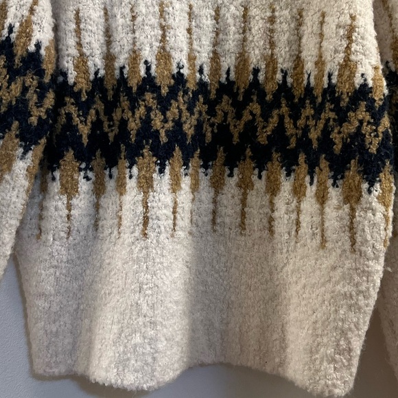 J.CREW JOHNNY COLLAR FAIR ISLE SWEATER BOUCLE’ YARN - Picture 12 of 12